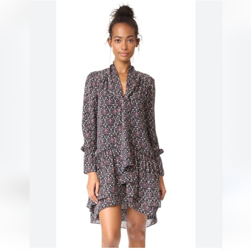 Floral Black Dress